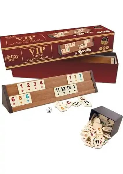 Star Oyun Aletleri Vip Ahşap Okey Takımı - Dayanıklı ve Estetik Klasik Oyun Seti