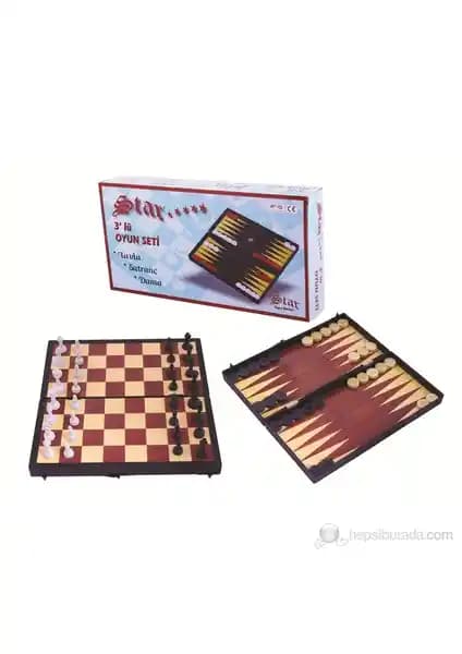 Star Üçlü Oyun Seti: Hafif ve Uygun Fiyatlı Masa Oyunları ile Sosyal Eğlence