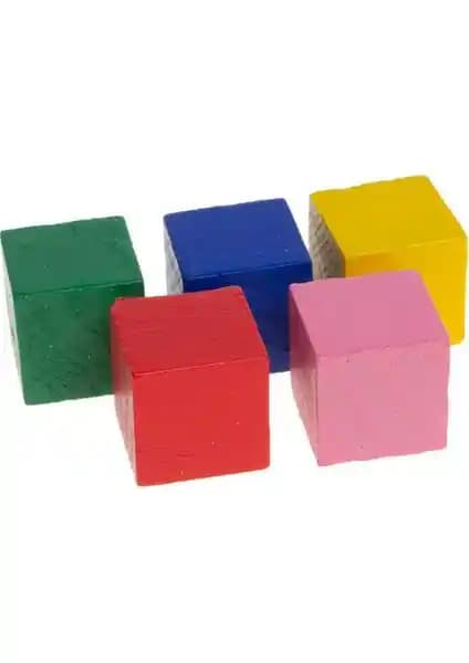 Südor Renkli Ahşap Küp Bloklar 20'li Set Çocukların Yaratıcılığı ve Gelişimi İçin