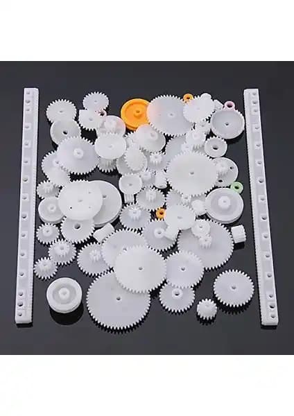 Teknoartshop 75 Parça Plastik Dişli Çark Seti ile Robotik ve Hobi Projelerinizi Geliştirin