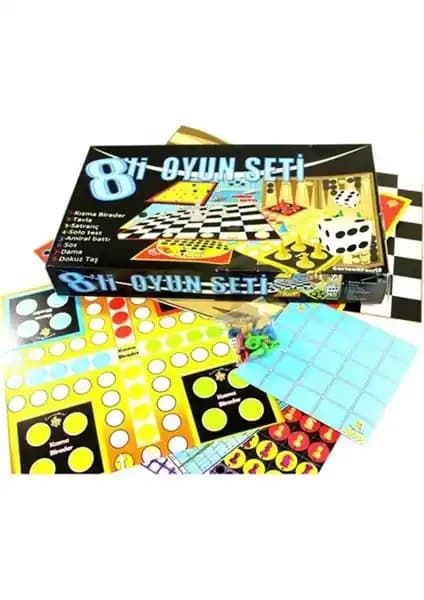 Tekreyonda 8'li Oyun Seti ile Aile ve Çocuklar İçin Eğlenceli Masa Oyunları Deneyimi