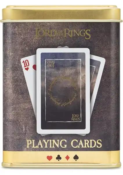Yüzüklerin Efendisi Temalı Metal Kutulu Özel Tasarım İskambil Kağıdı Koleksiyoncular ve Oyun Tutkunları İçin