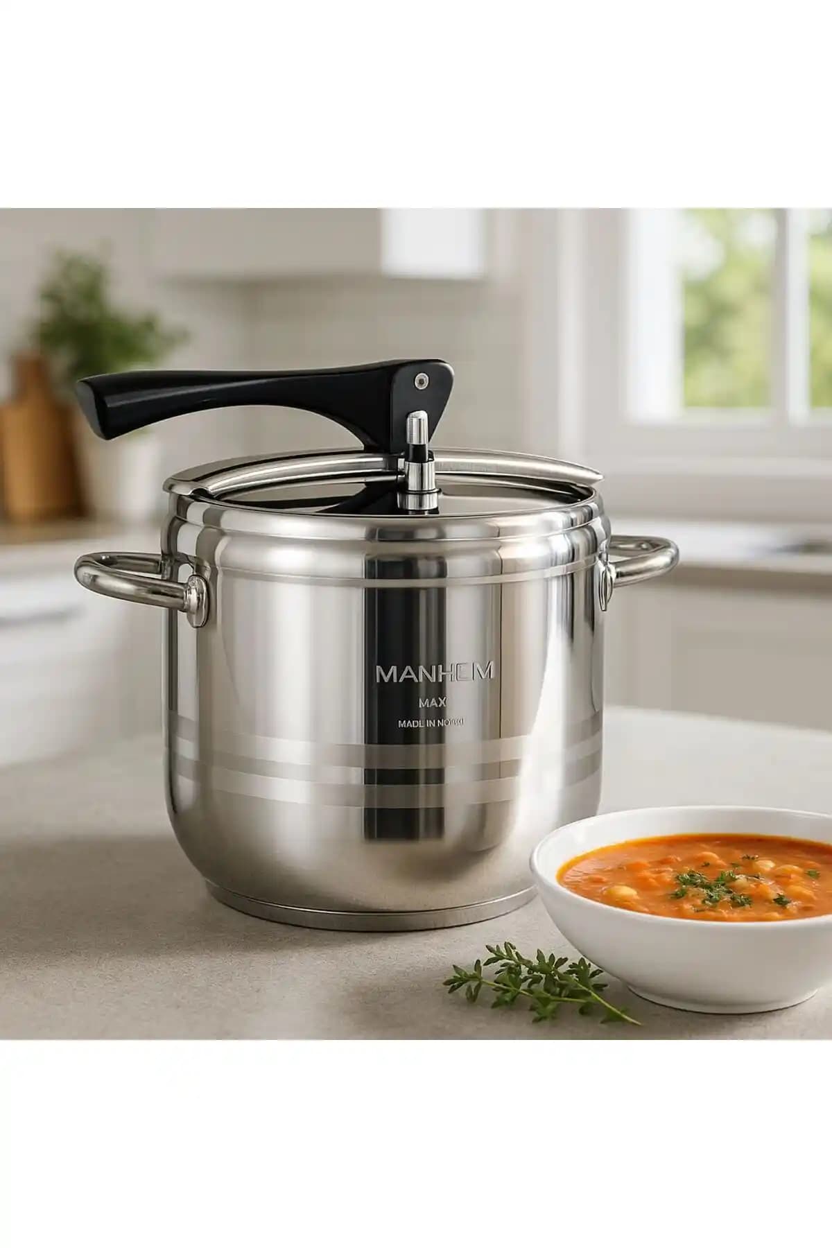 9 litrelik çelik düdüklü tencere: güvenli pişirme, enerji tasarrufu ve mutfak kolaylığı sunan düdüklü tencere