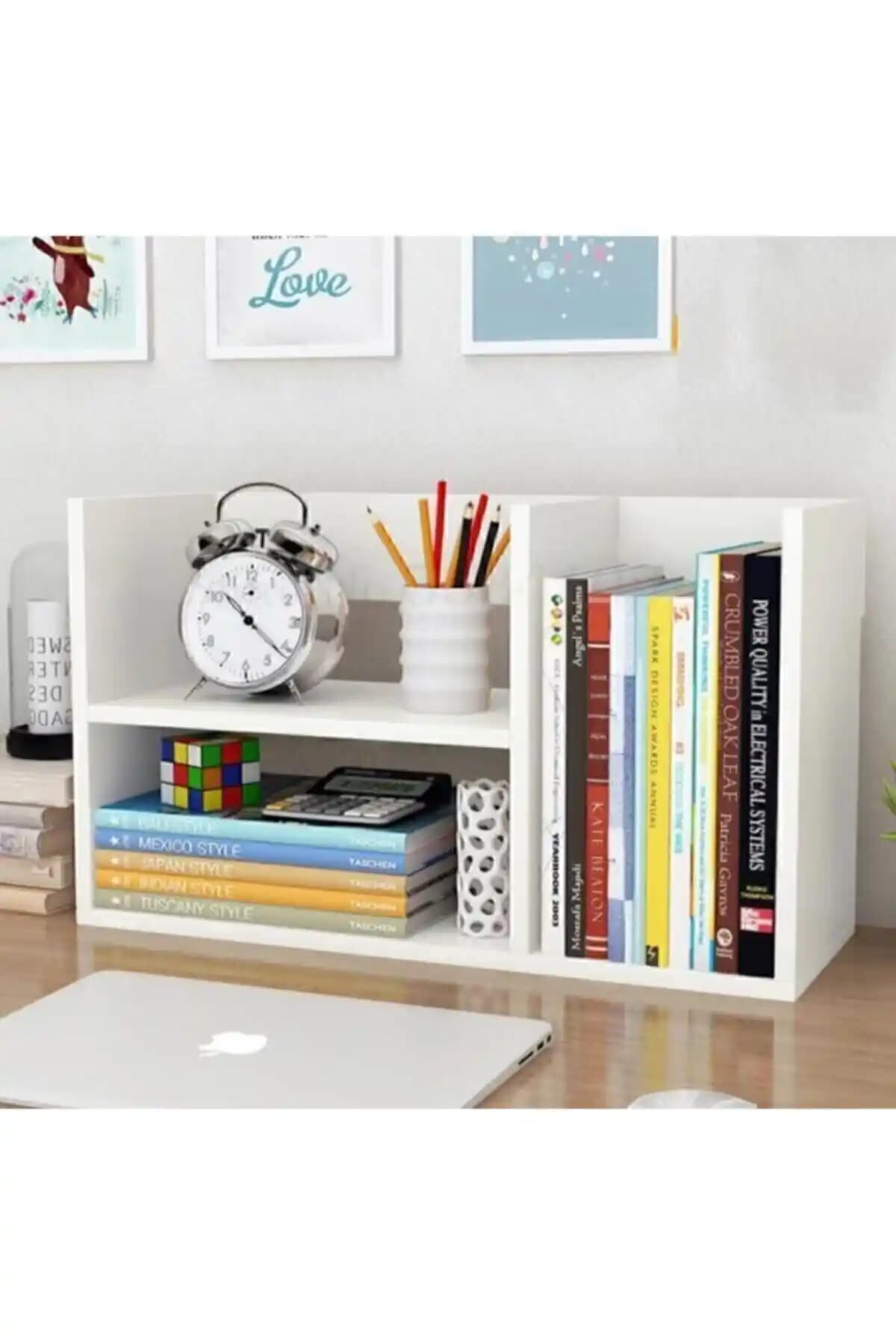 AnkaWood Ofis Kitaplık: Şık ve Fonksiyonel Kompakt Düzen için Masa Üstü Depolama