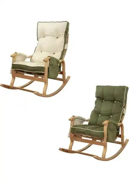 Evoke Lüx Çift Minderli, Çift Cepli Sallanan Sandalye: Doğal Gürgen Ağacıyla Tasarım