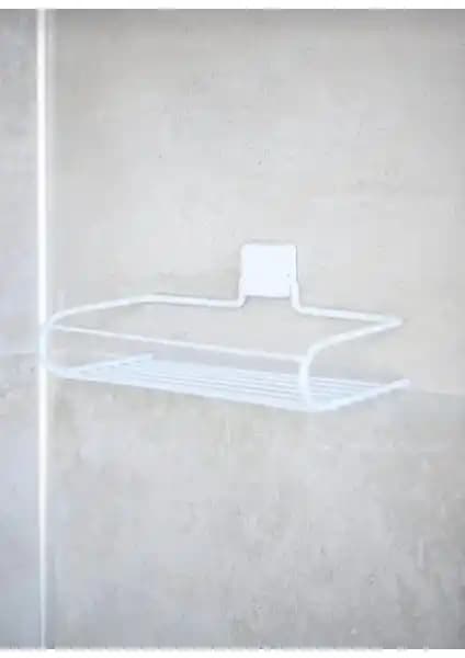 Hagen Paslanmaz Şampuanlık ve Baharatlık Rafı: Yapışkanlı Mutfak Depolama Çözümü