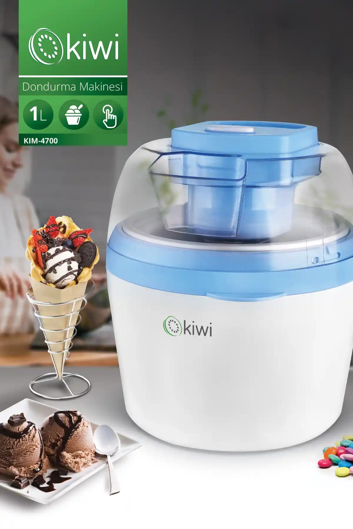 Kiwi Kım-4700 Dondurma Makinesi: Ev Tipi Kullanıma Uygun Özellikler ve Tasarım