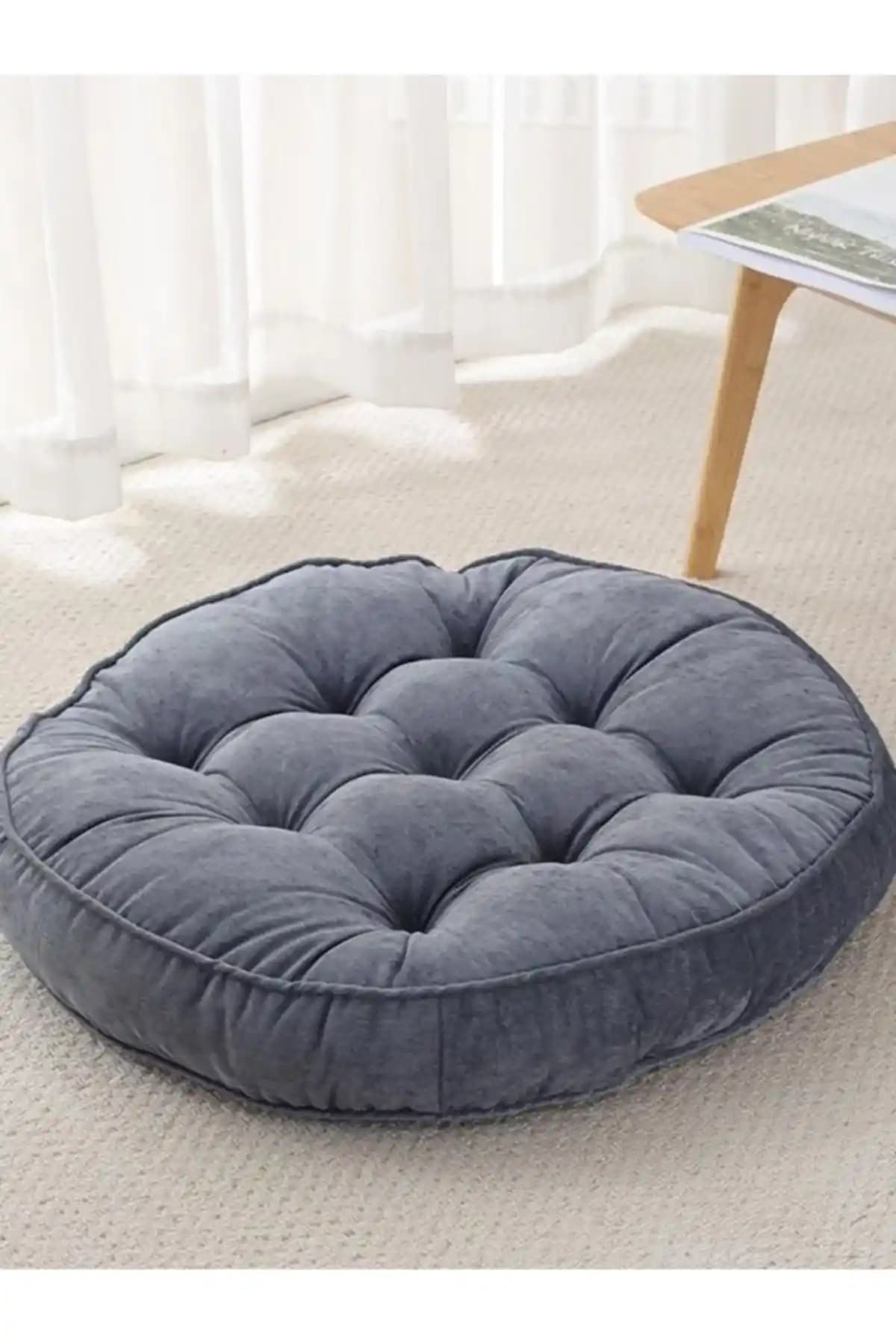 LeMeda Dicle Mobilya Yuvarlak Yer Minderi: Hafif ve Şık Evcil Hayvan Dinlenme Alanı