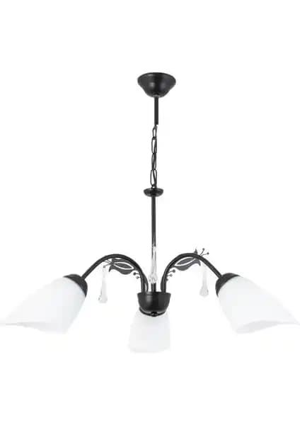 Metal Gövdeli 3’lü Avize: Modern Salon İçin Aşağı Yönlü Işık Dağılımı ve Odak Noktası