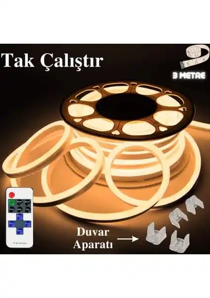 Neeko Neon Esnek Şerit LED Tak Çalıştır Dimmerli İç Mekan Aydınlatma Çözümü 12V