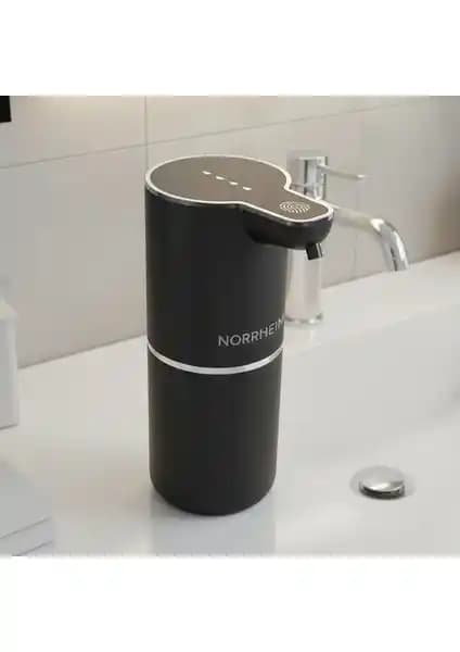 Norrheim Linaren IR Sensörlü Köpük Sabunluk – Şarjlı, IPX6 Dayanıklı, 350 ml Kapasiteli
