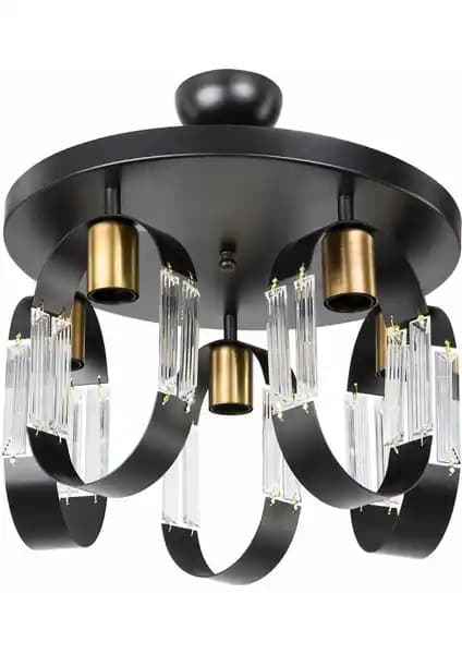 Nova 5'Li Plafonyer Avize: Şeffaf Prizma Camlarla Mekânda Çok Yönlü Işık ve Derinlik