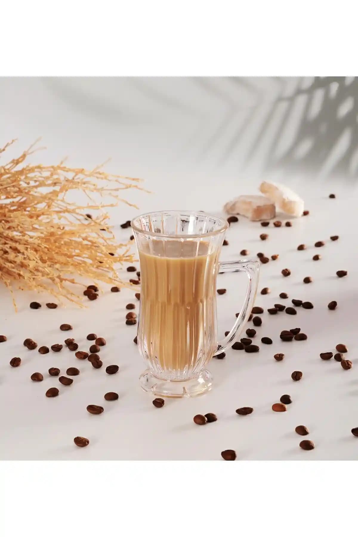 Paşabahçe Glamour Keyif Kulplu Çay Bardağı 6'lı Set: Şık ve Fonksiyonel Cam Bardaklar