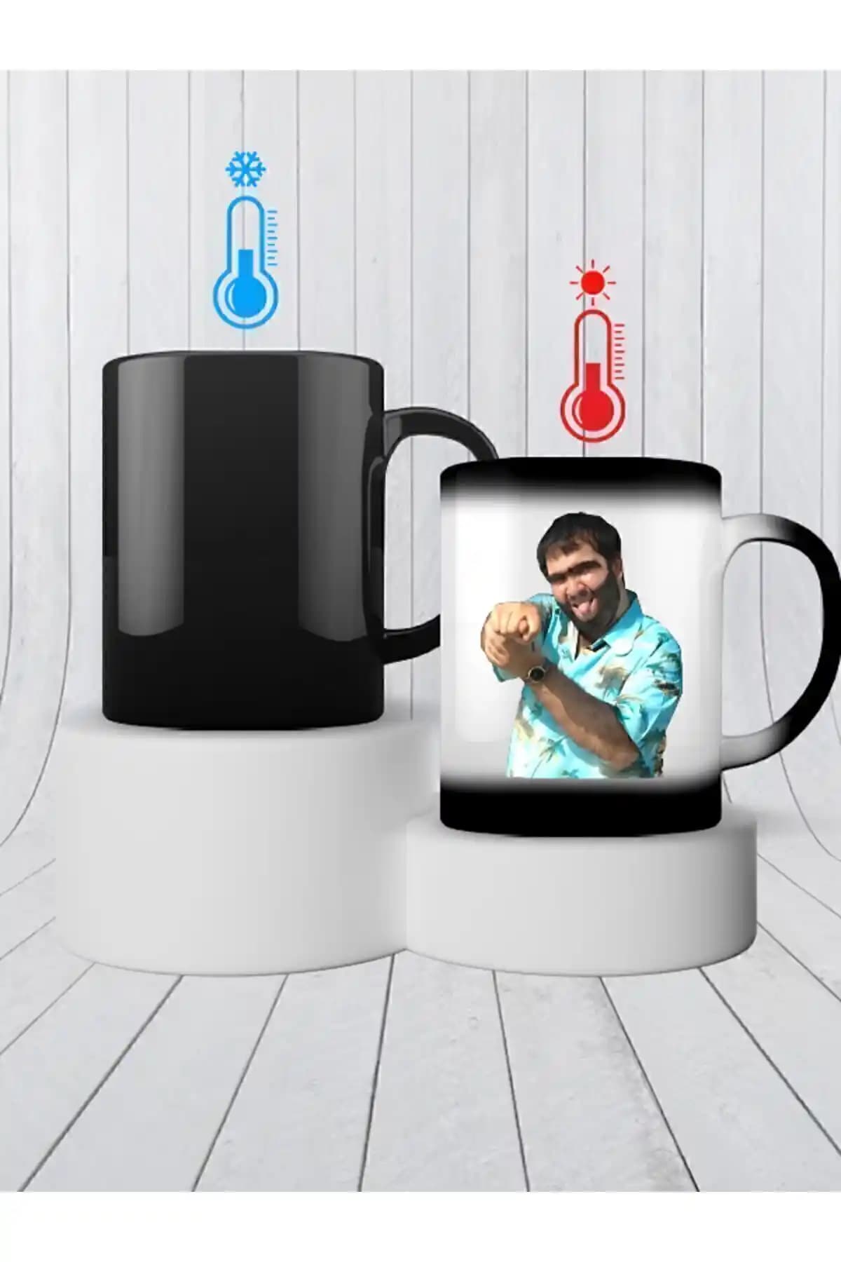 Recep İvedik Nah Baskılı Sihirli Kupa Bardak: Çift Taraf Baskı ve Güvenli Porselen