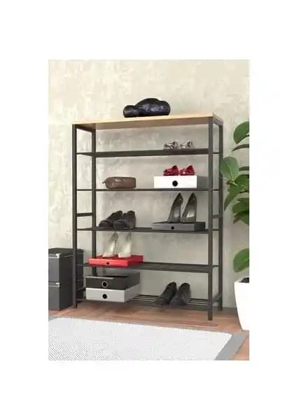 RetoDesign 6 Katlı Ayakkabılık ve Çok Amaçlı Raf – Atlantic Çam Suntalam Kaplama