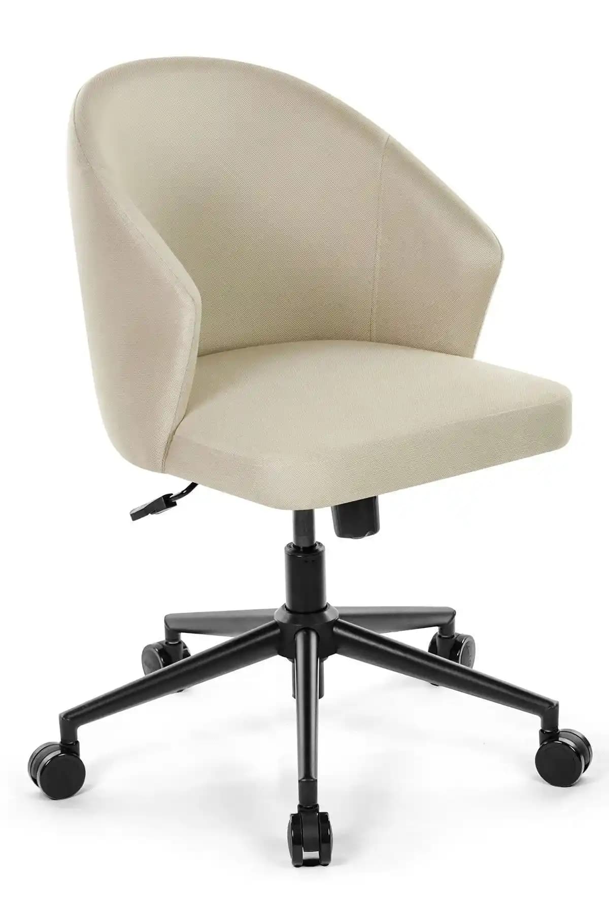 Seduna Dauphin Çalışma Sandalyesi: Ergonomik, Dayanıklı Metal Yapı ve Bej Sade Tasarım