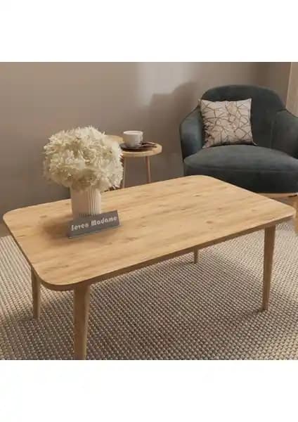 Seven Madame Modern Orta Sehpa Atlantik Çam Teması Suntalam Üst Yüzeyli Üç Katlı Tasarım