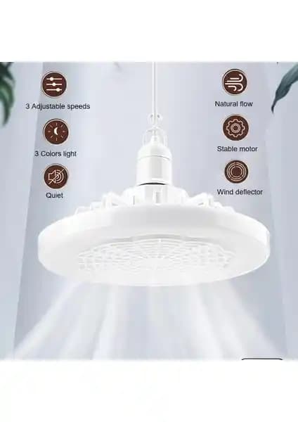 Sunshinee E27 Işık ve Uzaktan Kumandalı Tavan Vantilatörü: Alçak Tavanlar İçin Şık