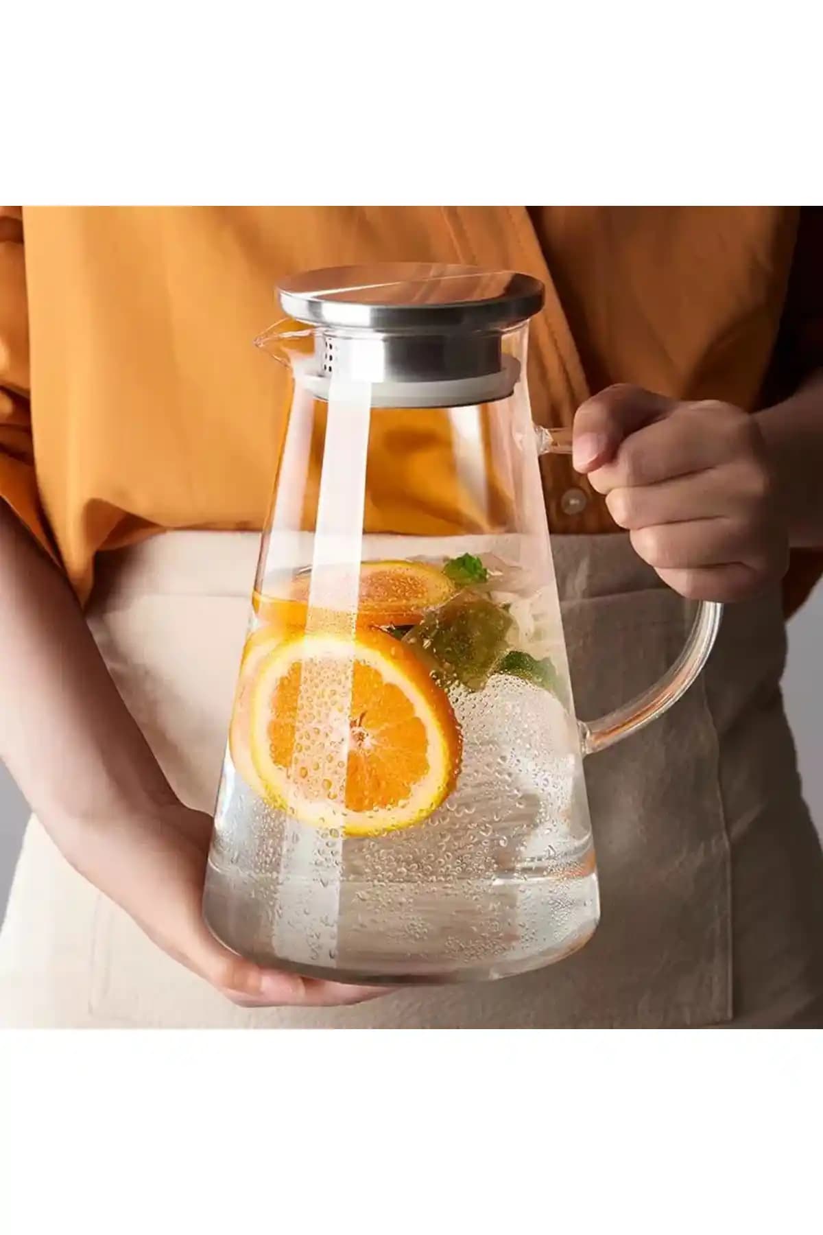 Vivien Home 1.8 L borosilikat cam sürahi: güvenli kullanım ve sade şık tasarım