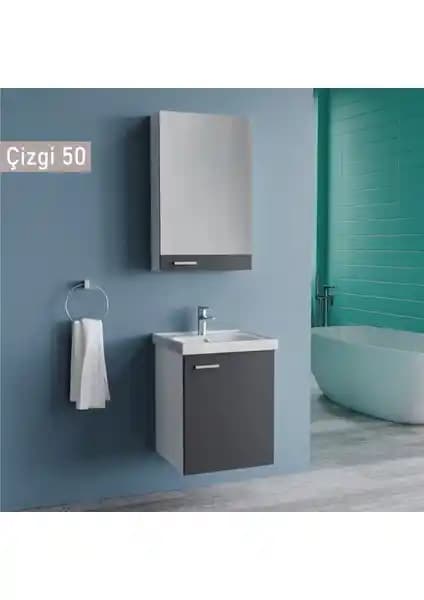 Wons Era Çizgi 50 cm Antrasit MDF Banyo Dolabı Takımı: Özellikler ve Montaj Rehberi