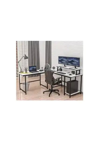 Yasmak Beyaz L Tipi Çalışma Oyun Masası 250B: Tasarım, Dayanıklılık ve Ergonomi İncelemesi