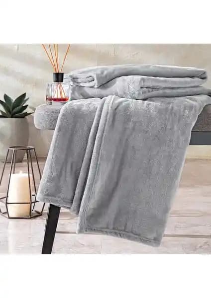 Yataş Olenna Wellsoft TV Battaniyesi 140x190 cm – Açık Gri ve 9 Renk Seçeneği