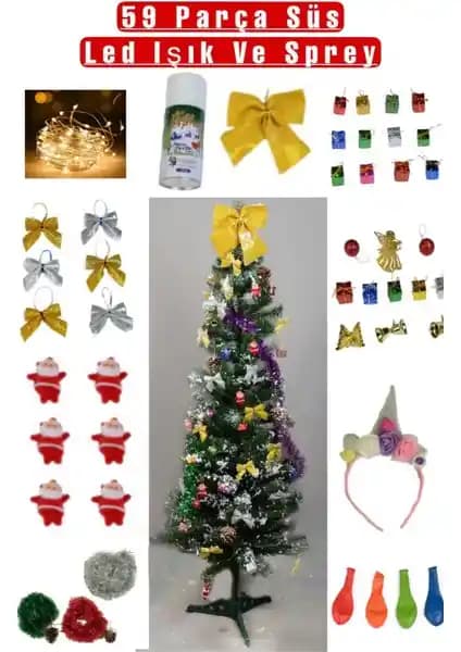 Arısoy Yılbaşı Çam Ağacı Seti: Dayanıklı ve Zengin Süsleme Seçenekleriyle Dekorasyon