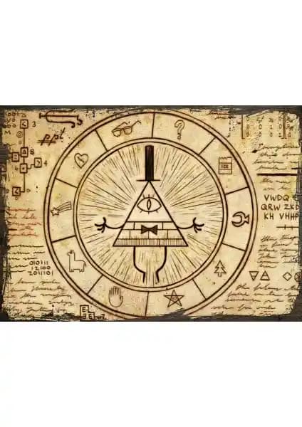 Cakasepetim Ahşap Tablo Esrarengiz Kasaba Sembolü Modern Dekorasyon İçin