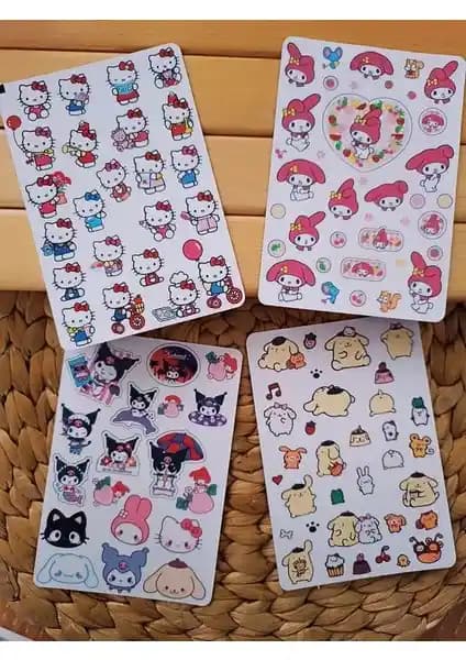 Hello Kitty Sanrio Sticker Seti Günlük Planlama ve Dekorasyon İçin Yüksek Kaliteli Çıkartmalar