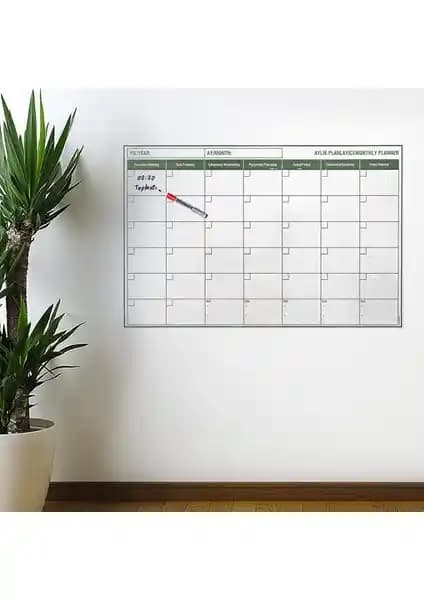 Manyetik Yapışkanlı Aylık Planlayıcı Takvim: Pratik ve Estetik Çözüm