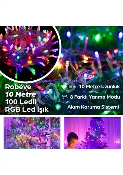 Robeve 10 Metre 100 LED Fişli LED Işık ile Modern Dekorasyon ve Etkinlik Aydınlatması