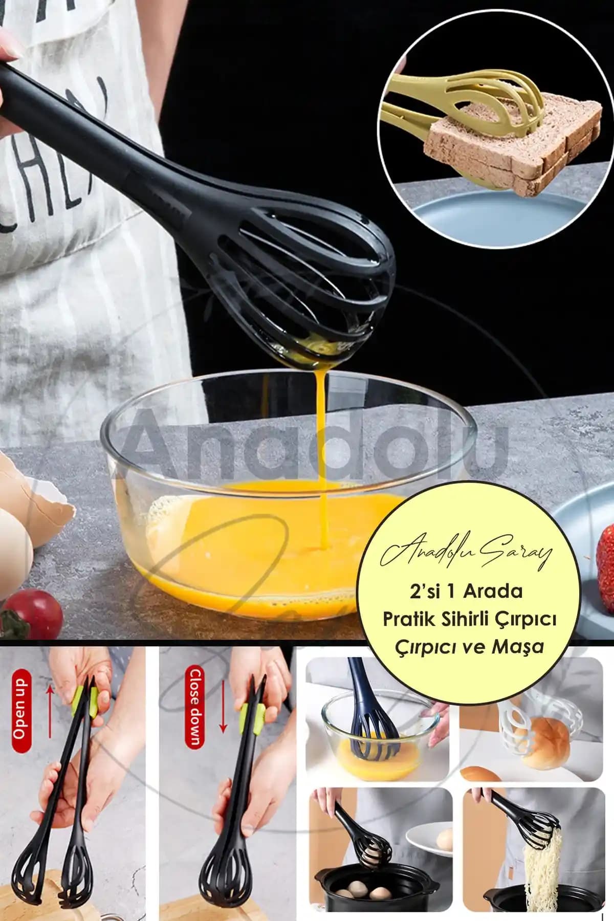 Anadolu Saray Pratik 2'si 1 Arada Sihirli Çırpıcı ve Makarna Maşası Özellikleri