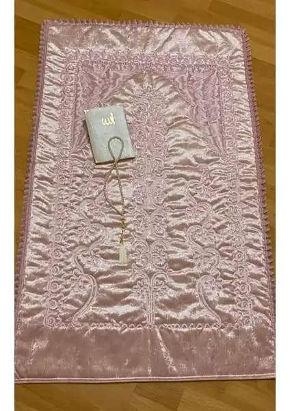 Ayhanhome Pudra Kadife Seccade 3 Parça Çeyizlik Bohça Gelin Damat Seti Özellikleri