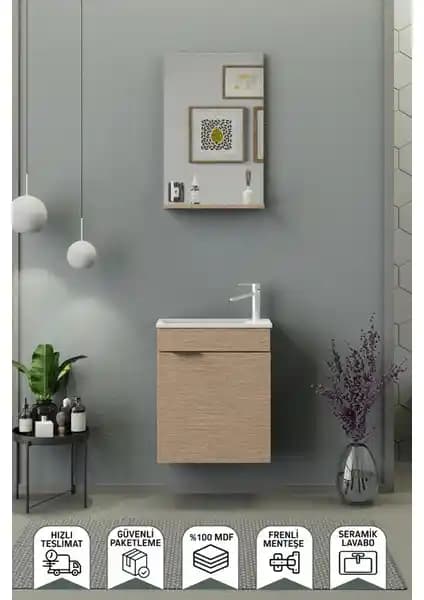 Biani Fix Arya 50 cm Banyo Dolabı: Modern Tasarım ve Fonksiyonellik