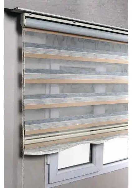 Bizden Perde Etekli Premium Sütlükahve-Gri ve Siyah Gri Zebra Stor Perdeler Karşılaştırması