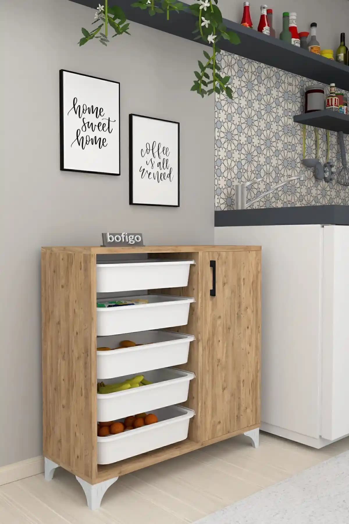 Bofigo 5 Sepetli Çok Amaçlı Dolap: Fonksiyonel ve Estetik Ev Düzen Çözümü