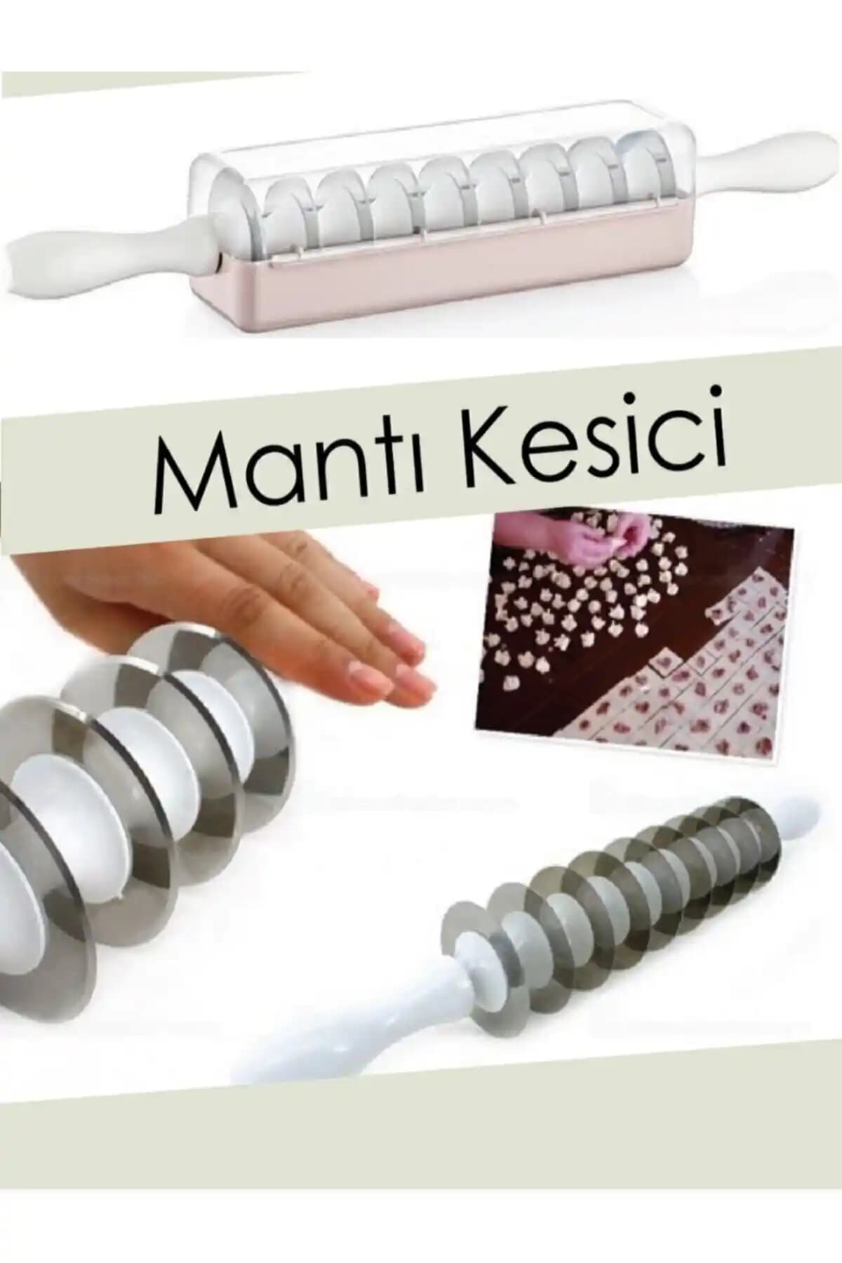 Comprox 9 Bıçaklı Çelik Merdane Mantı Kesme Aparatı ile Pratik Hamur Dilimleme