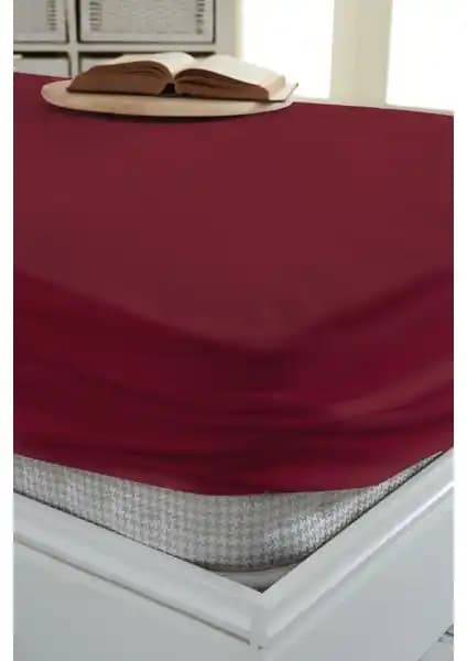 Decovilla Ruby Kırmızı Micro Fitted Sıvı Geçirmez Alez ile Yatak Koruma