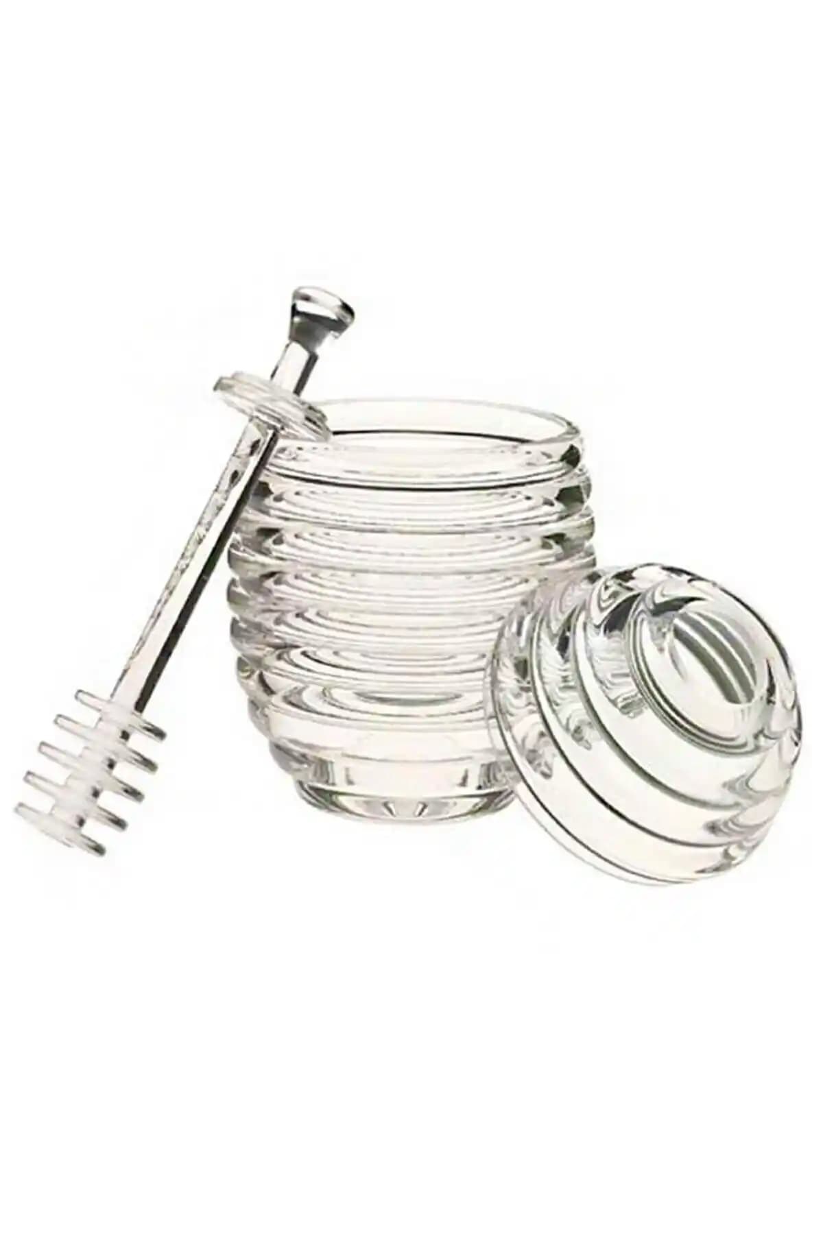 Ensa Shop Kaşıklı Akrilik Bal Kavanozu: Dayanıklı ve Estetik Mutfak Gereci