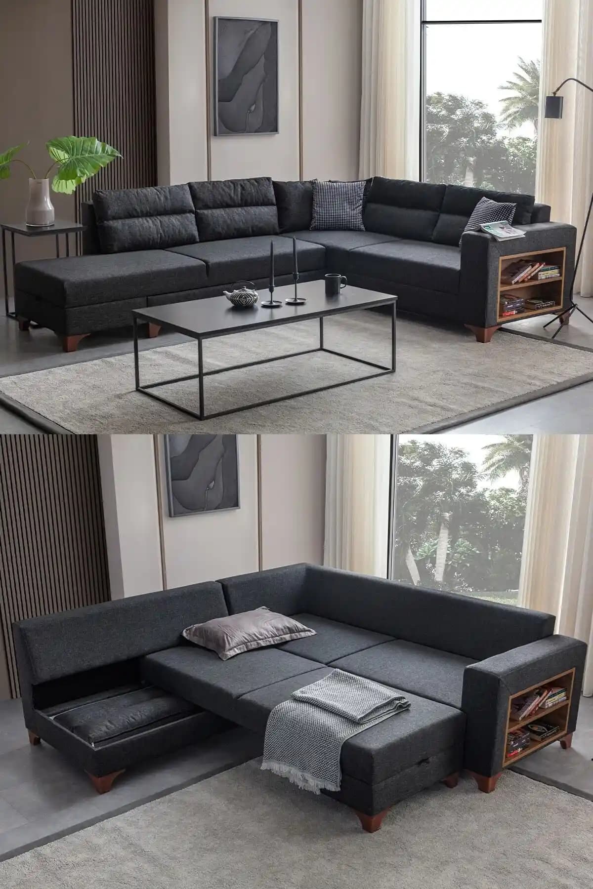 Eymense Tloft Köşe Koltuk Takımı Antrasit: Modern, Fonksiyonel ve Konforlu Tasarım