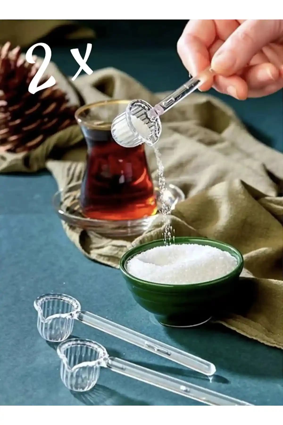 FBZhome 2'li Origami Şekilli Plastik Şeker ve Kahve Kaşığı Seti - Dayanıklı ve Şık