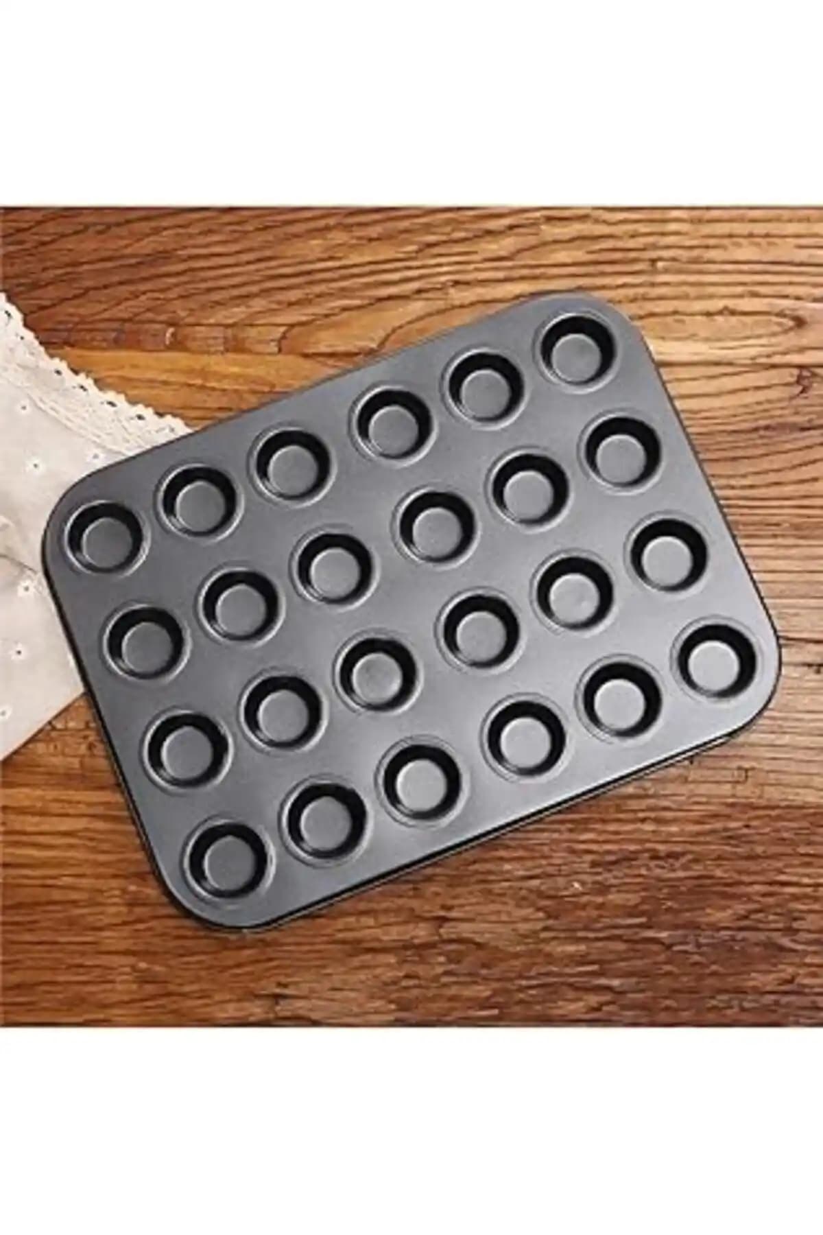 Genel Markalar 24 Bölmeli Metal Muffin ve Tartolet Kalıbı Dayanıklı ve Pratik