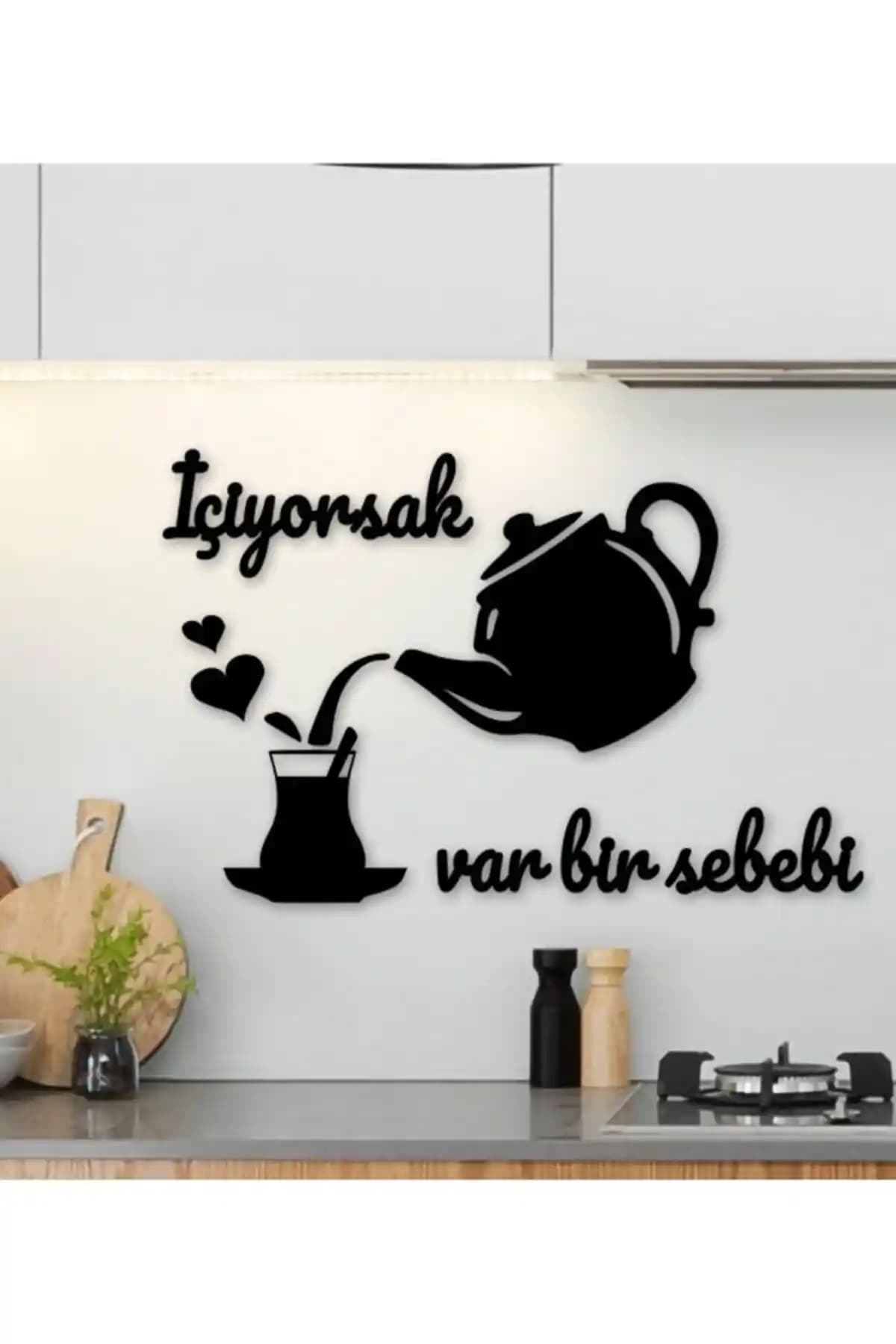 Genel Markalar İçiysak Var Bir Sebebi: Modern Ahşap Duvar Yazısı ile Şık Dekorasyon