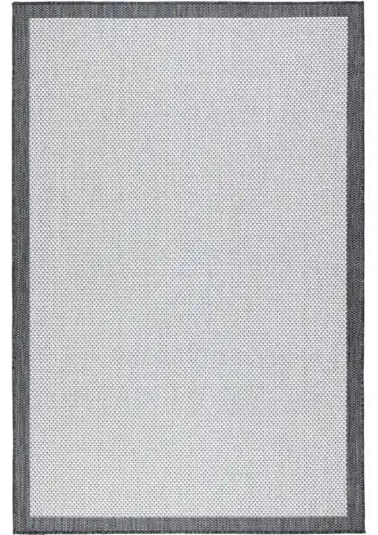 Koza Halı Fresco Ekru Siyah İskandinav Jüt Yıkanabilir Halı - Modern ve Fonksiyonel Tasarım