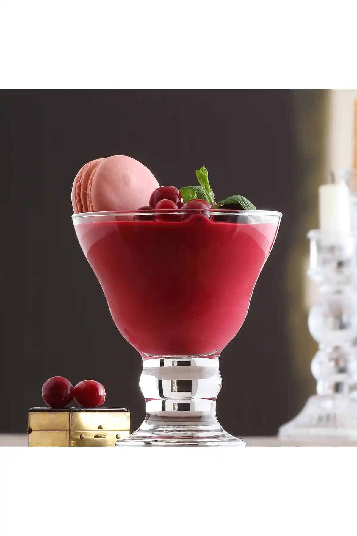 LAV Orion Cam Dondurma ve Tatlı Kasesi 6'lı Set 255 ml - Zarif ve Fonksiyonel Tasarım