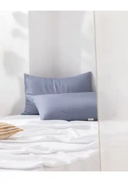 Madame Coco Manon %100 Pamuk 2'li Yastık Kılıfı Seti Koyu Mavi - Konforlu ve Şık