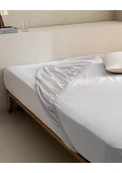 Madame Coco Manon Çift Kişilik %100 Pamuk Ranforce Lastikli Çarşaf Gri - Konfor ve Dayanıklılık