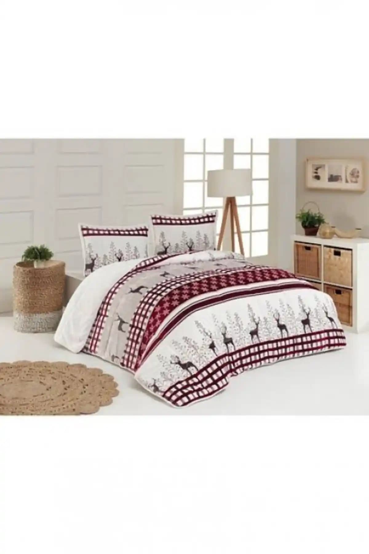 Merinos Comforter Çift Kişilik Yorgan Seti Deer Gri - Konforlu ve Dayanıklı Kışlık Yorgan