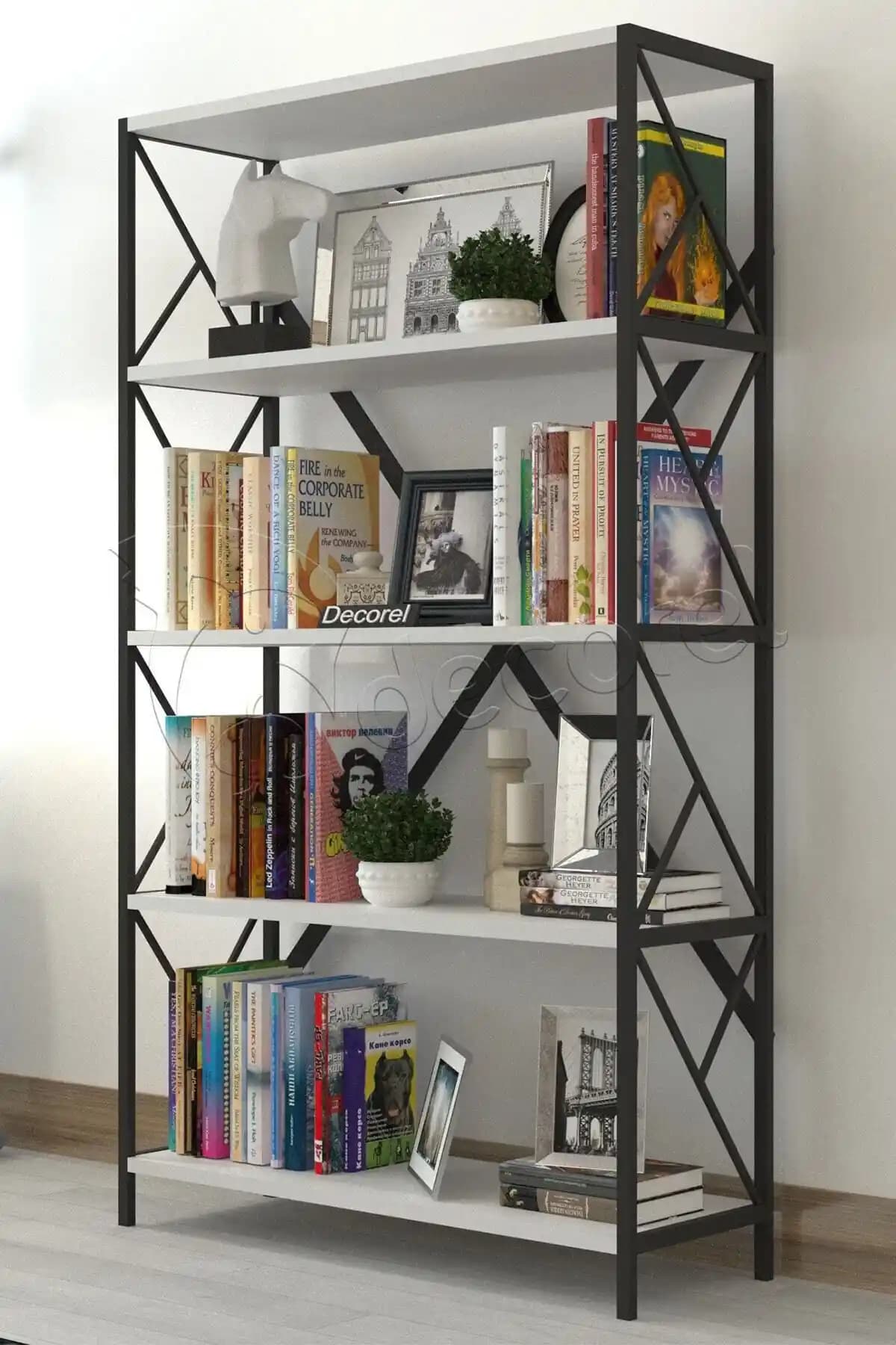 Morpanya Aural Dekoratif 5 Raflı Kitaplık: Modern, Dayanıklı ve Fonksiyonel Tasarım