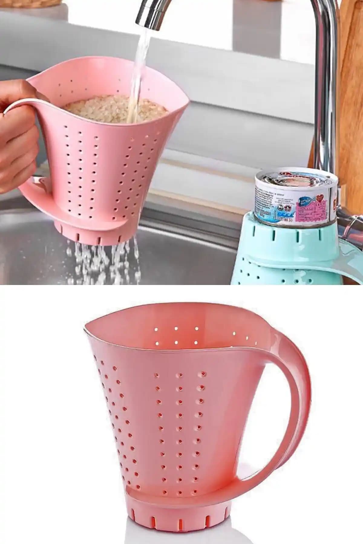 QesQin Kulplu Pirinç Süzgeci: Dayanıklı, Ergonomik ve Pratik Mutfak Yardımcısı